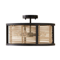 Four Light Semi-Flush Mount from the Rico Collection in Flat Black Finish by Capital Lighting (Clearance Display, Final Sale)