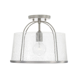 Buy brushed-nickel-with-clear-seeded-glass-glass-and-clear-seedy-shade Madison Flush Mount Ceiling Light by Capital Lighting