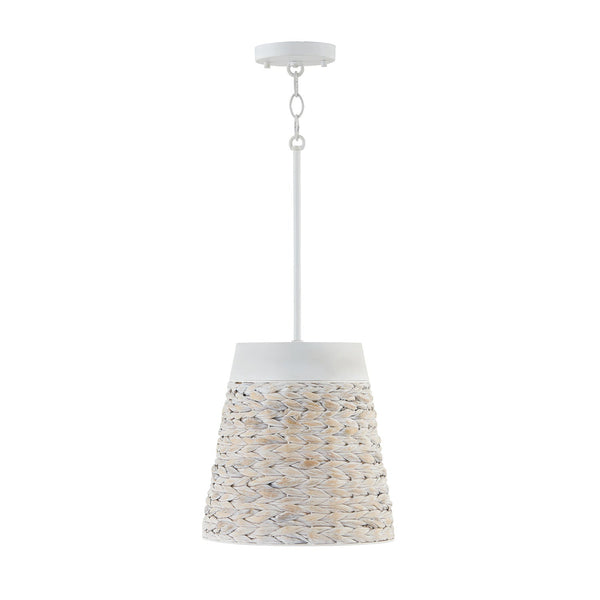 One Light Pendant from the Tallulah Collection in Chalk Wash Finish by Capital Lighting (Clearance Display, Final Sale)