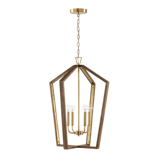 Buy nordic-wood-and-matte-brass Maren Pendant by Capital Lighting