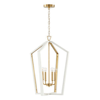 Buy flat-white-and-matte-brass Maren Pendant by Capital Lighting
