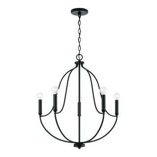 Buy matte-black Madison Chandelier by Capital Lighting