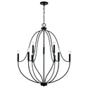 Nine Light Chandelier from the Madison Collection in Matte Black Finish by Capital Lighting (Clearance Display, Final Sale)