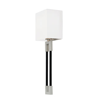 Buy polished-nickel-and-matte-black Bleeker Outdoor (Damp) Sconce by Capital Lighting