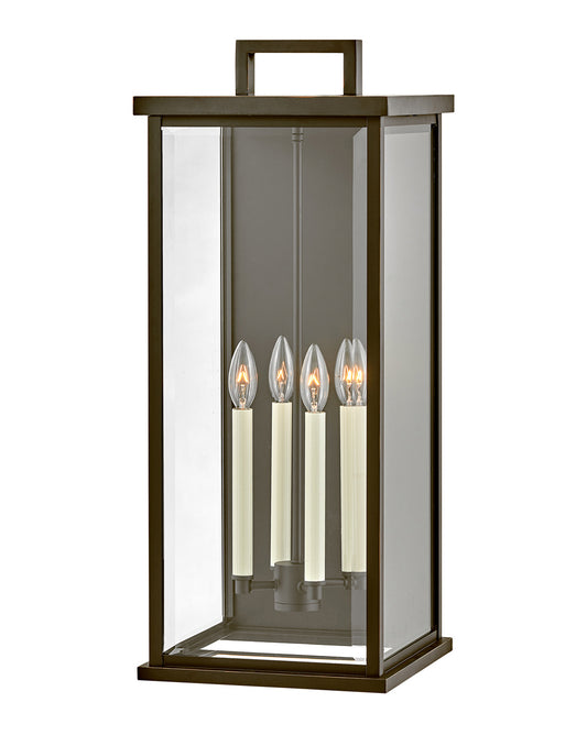 Weymouth Sconce by Hinkley – Lights: 4 Light (11.75"L x 11.00"W x 27.00"H) – Finish: Oil Rubbed Bronze with Clear Beveled Glass and Clear Shade – Hinkley-20018OZ