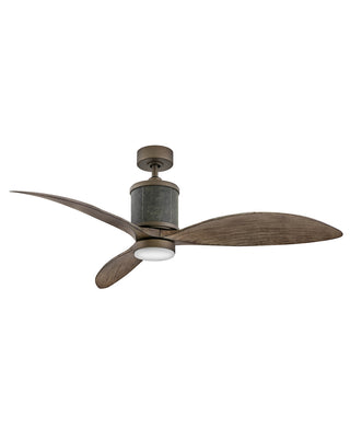Buy metallic-matte-bronze-finish-with-driftwood-blades Merrick Outdoor (Damp) Ceiling Fan with Light by Hinkley