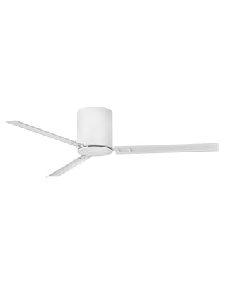 Buy matte-white-finish-with-matte-white-blades 3-Blades Indy Flush Outdoor (Damp) Hugger Ceiling Fan by Hinkley