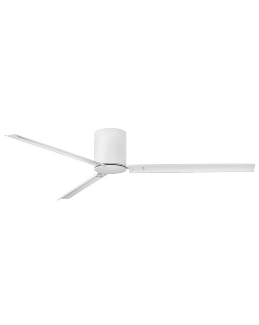 Indy Flush Flush Mount Ceiling Fan by Hinkley – Size: 72.00"L x 72.00"W x 10.50"H – Finish: Matte White Finish with Matte White Blades – Hinkley-901072FMW-NDD