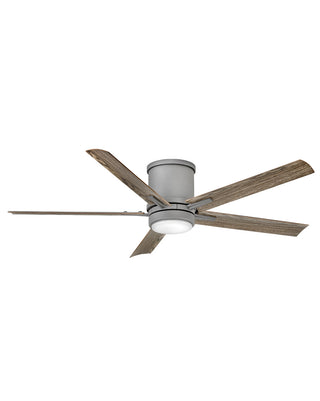 Buy graphite-finish-with-driftwood-blades Vail Flush Outdoor (Wet) Hugger Ceiling Fan with Light by Hinkley