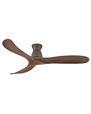Buy metallic-matte-bronze-finish-with-walnut-blades Swell Flush Outdoor (Damp) Flush Mount Ceiling Fan by Hinkley