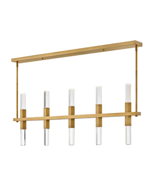 Fredrick Ramond - FR30608HBR - LED Linear Pendant - Cecily - Heritage Brass from Lighting & Bulbs Unlimited in Charlotte, NC