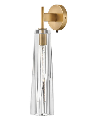 Buy heritage-brass-with-clear-crystal-glass-and-clear-shade Cosette Sconce by Fredrick Ramond