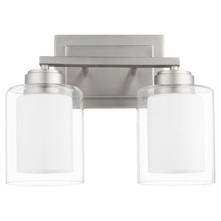Buy satin-nickel-with-clear-glass-and-clear-shade Cameron Vanity by Quorum