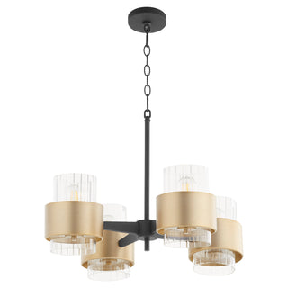Buy textured-black-w-aged-brass Epsilon Outdoor (Damp) Chandelier by Quorum