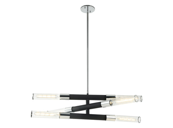 Tubo Chandelier by Matteo Lighting