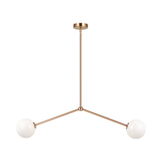 Buy aged-gold-brass-with-opal-glass-glass Novo Pendant by Matteo Lighting