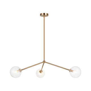 Buy aged-gold-brass-with-clear-glass-glass-and-clear-shade Novo Pendant by Matteo Lighting