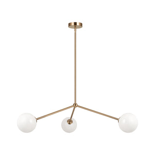 Buy aged-gold-brass-with-opal-glass-glass-and-white-shade Novo Pendant by Matteo Lighting