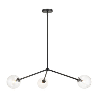 Buy black-with-clear-glass-glass-and-clear-shade Novo Pendant by Matteo Lighting