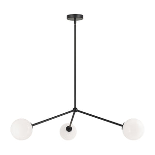 Buy black-with-opal-glass-glass-and-white-shade Novo Pendant by Matteo Lighting