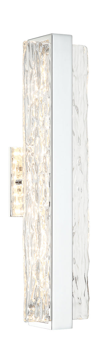 Buy chrome-with-handmade-clear-glass-glass Niagara Vanity by Matteo Lighting