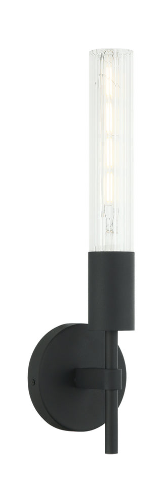 Buy matte-black-with-ribbed-clear-glass-glass Lumière Vanity by Matteo Lighting