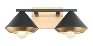 Buy matte-black-with-metal-glass Velax Sconce by Matteo Lighting