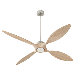 Buy satin-nickel-finish-with-weathered-gray-blades Papillon Ceiling Fan by Quorum