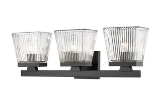 Buy matte-black-with-clear-glass-and-clear-shade Astor Vanity by Z-Lite