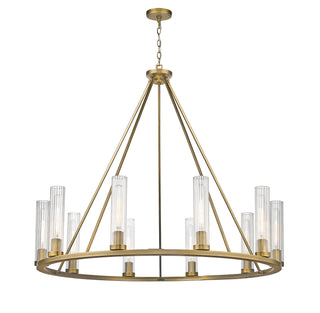 Buy rubbed-brass Beau Outdoor (Damp) Chandelier by Z-Lite
