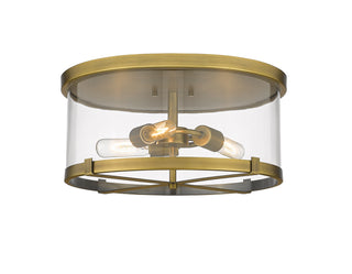 Buy rubbed-brass Callista Outdoor (Damp) Flush Mount Ceiling Light by Z-Lite