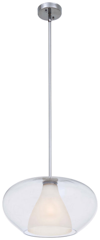 Buy chrome-with-clear-glass-and-clear-shade Soft Pendant by George Kovacs