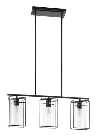 Buy structured-black-with-clear-glass-and-clear-shade Loncino Pendant by Eglo USA