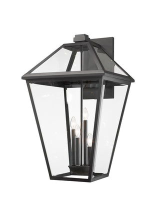 Buy black-with-clear-beveled-glass-and-clear-shade Talbot Outdoor (Wet) Wall Lantern by Z-Lite