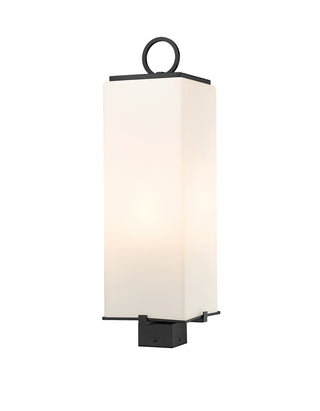 Buy black-with-white-opal-glass-and-opal-shade Sana Outdoor (Wet) Post Lantern by Z-Lite