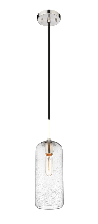 Buy brushed-nickel-with-clear-seedy-glass-and-opal-shade Monty Pendant by Z-Lite