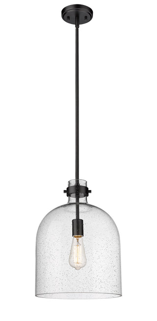 Buy matte-black-with-clear-seedy-glass-and-clear-seedy-shade Pearson Outdoor (Damp) Pendant by Z-Lite