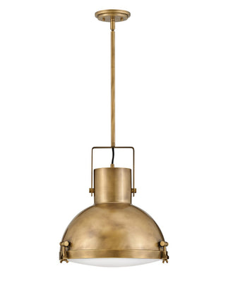Buy heritage-brass-with-heritage-brass-with-etched-opal-glass Nautique Pendant by Hinkley