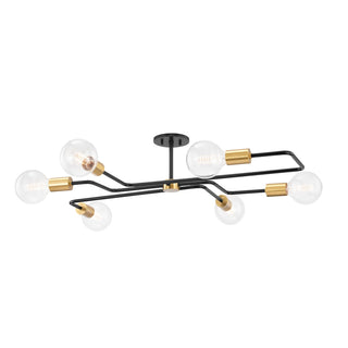 Buy aged-brass-textured-black-combo Jena Outdoor (Damp) Semi-Flush Mount Ceiling Light by Mitzi