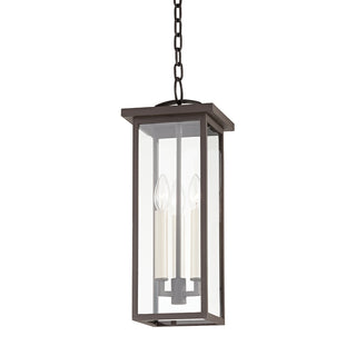 Buy textured-bronze-with-clear-glass-and-clear-shade Eden Outdoor (Wet) Hanging Lanterns by Troy Lighting