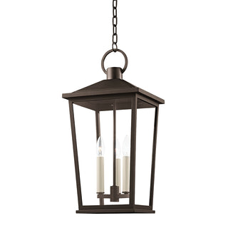 Buy textured-bronze-w-hl-with-clear-glass-and-clear-shade Soren Outdoor (Wet) Hanging Lanterns by Troy Lighting