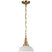 Antique-Burnished Brass with Matte White Glass and White Shade