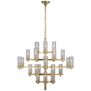 Buy antique-burnished-brass-with-clear-glass-glass-and-clear-shade Sonnet Outdoor (Damp) Chandelier by Visual Comfort Signature