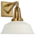 Antique-Burnished Brass with Matte White Glass and White Shade