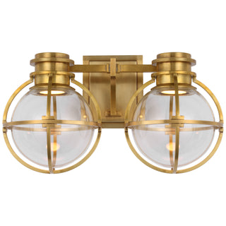 Buy antique-burnished-brass-with-clear-glass-glass-and-clear-shade Gracie Outdoor (Damp) Sconce by Visual Comfort Signature