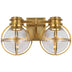 Antique-Burnished Brass with Clear Glass Glass and Clear Shade