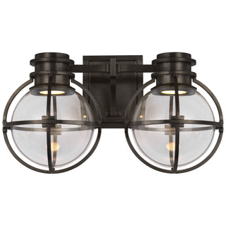Buy bronze-with-clear-glass-glass-and-clear-shade Gracie Outdoor (Damp) Sconce by Visual Comfort Signature