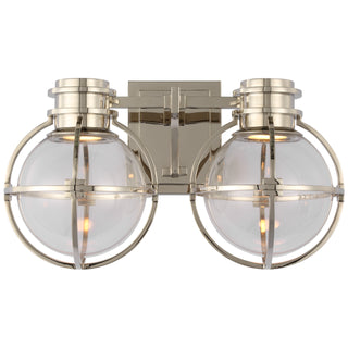 Buy polished-nickel-with-clear-glass-glass-and-clear-shade Gracie Outdoor (Damp) Sconce by Visual Comfort Signature