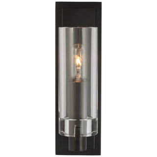 Buy bronze-with-clear-glass-glass-and-clear-shade Sonnet Outdoor (Damp) Sconce by Visual Comfort Signature