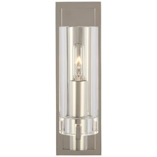 Buy polished-nickel-with-clear-glass-glass-and-clear-shade Sonnet Outdoor (Damp) Sconce by Visual Comfort Signature